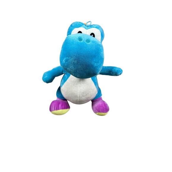 Super Mario Bros Blue Yoshi Plush Toy 11 Inch Stuffed Animal Dinosaur Figure - Picture 1 of 8
